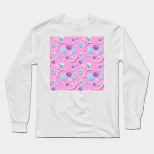 3D Shapes Background 2 Long Sleeve T-Shirt